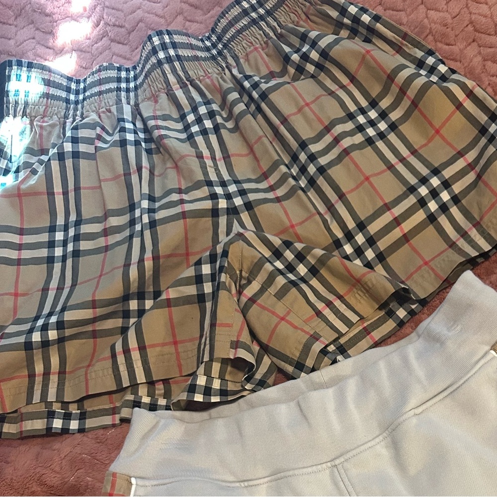 Kids Plaid and White Shorts